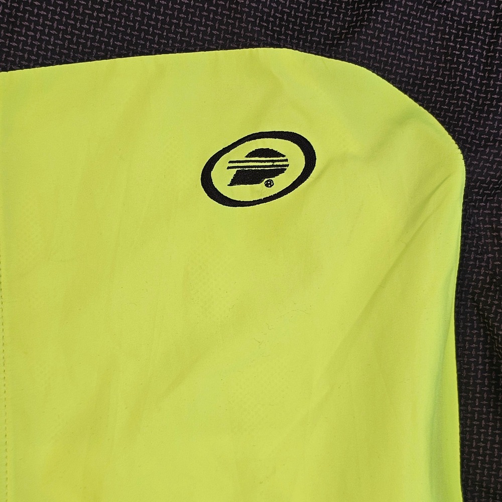 IllumiNITE Reflectivewear Mens Medium Cycling Jacket Neon Yellow Black Hi-Vis - Picture 3 of 7